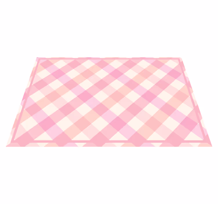 Individuais de mesa originais Padrão xadrez rosa - TenStickers