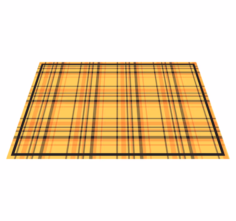 Individuais de mesa modernos Padrão xadrez amarelo - TenStickers
