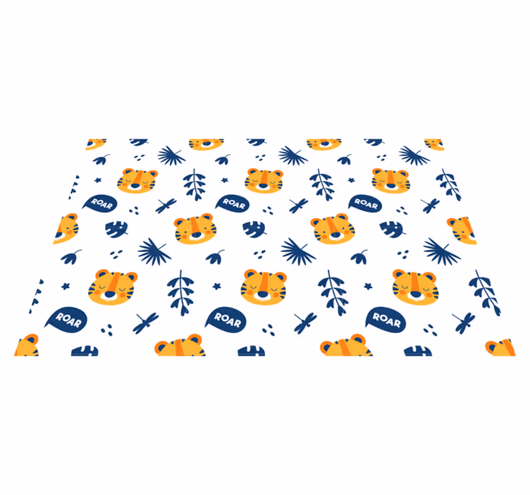 Individuais de mesa infantis padrão rosto de tigre - TenStickers
