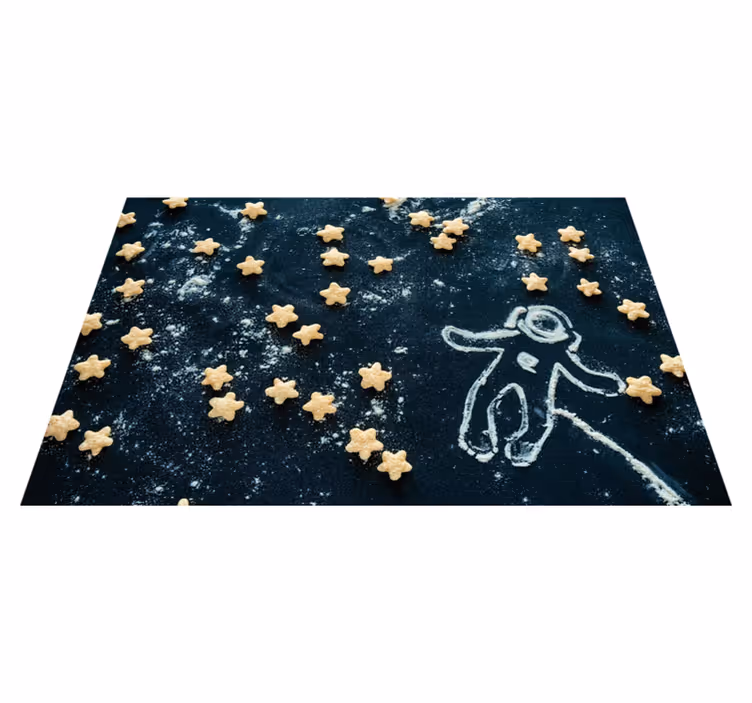 Individuais de mesa infantis cena estelar do astronauta - TenStickers