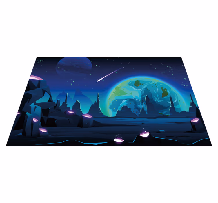 Individuais de mesa modernos cena de paisagem cósmica - TenStickers