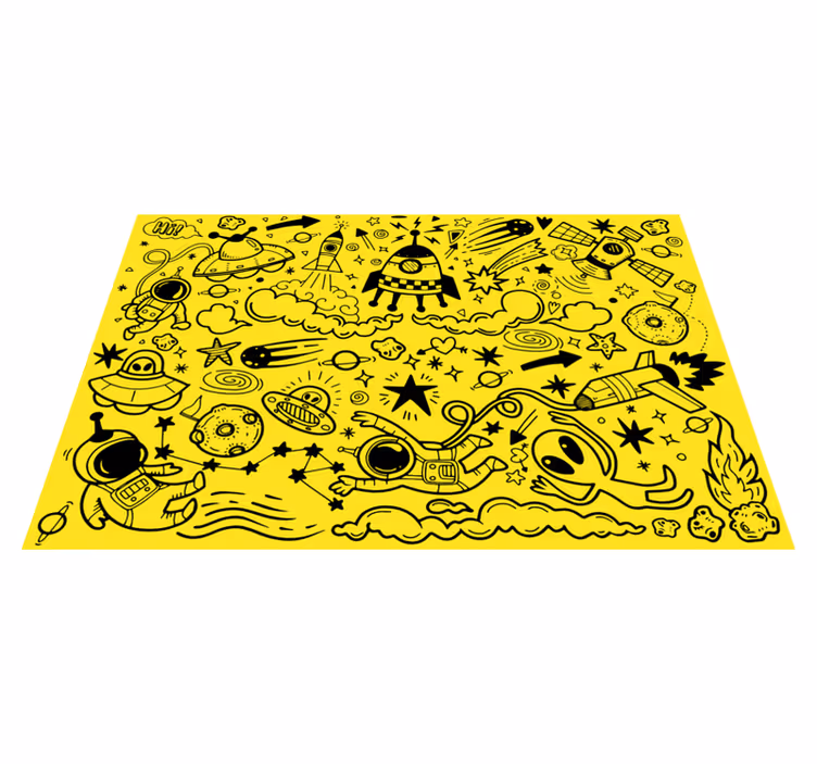 Individuais de mesa infantis padrões de aventura espacial - TenStickers