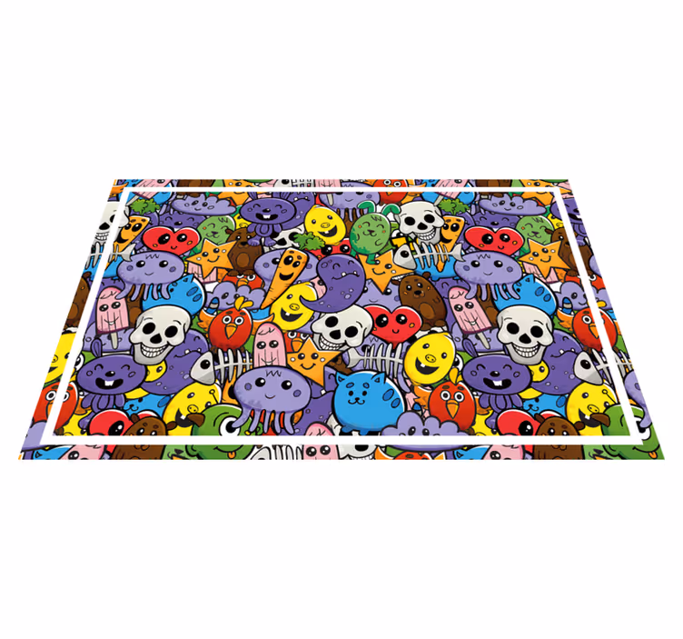 Individuais de mesa infantis com personagens coloridos - TenStickers