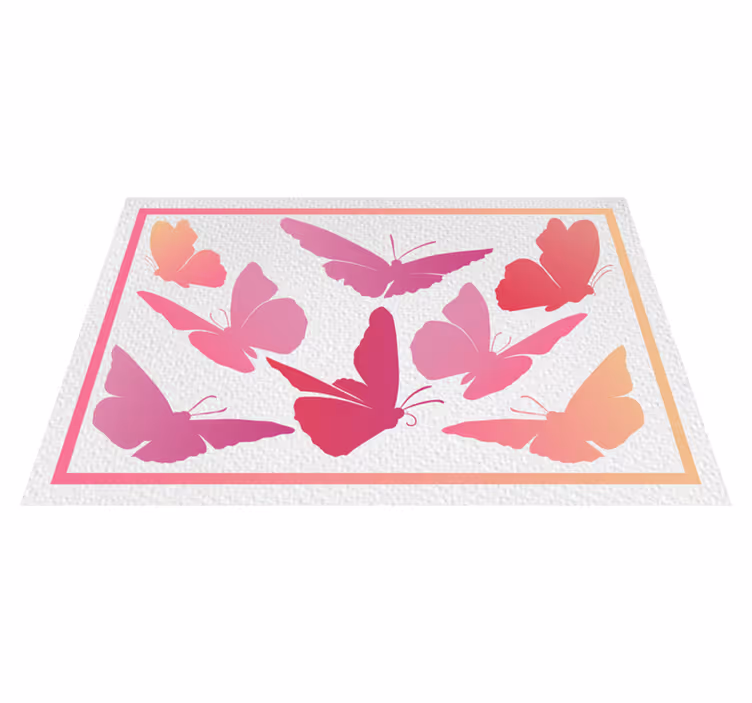 Individuais de mesa infantis emblema de borboleta vibrante - TenStickers