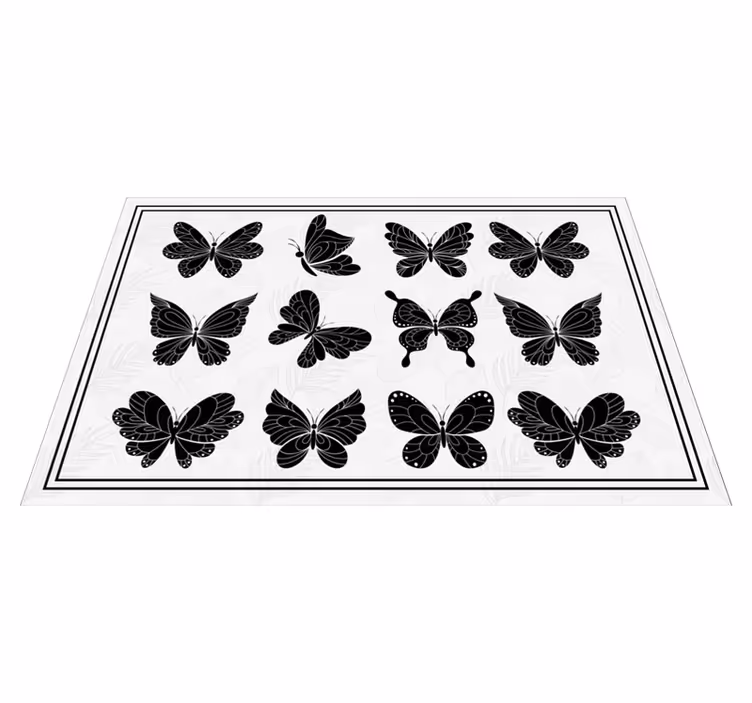 Individuais de mesa originais coleção padrão borboleta - TenStickers