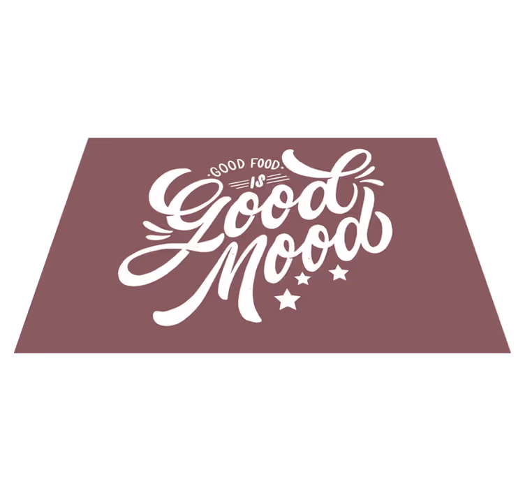 Individuais de mesa com texto boa comida e boa vibe - TenStickers