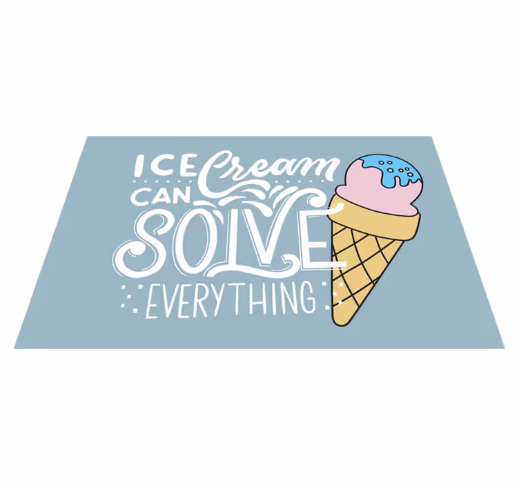 Individuais de mesa com texto cone de sorvete frase - TenStickers