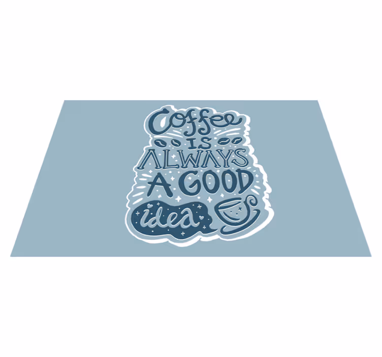 Individuais de mesa com texto citação de inspiração do café - TenStickers