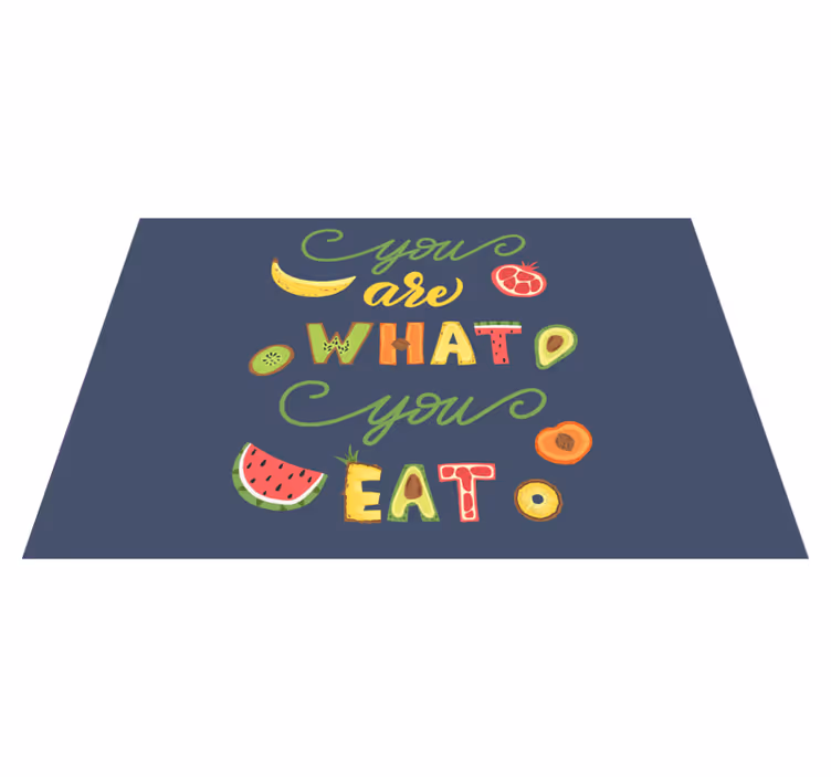 Individuais de mesa com texto citação colorida de comida - TenStickers