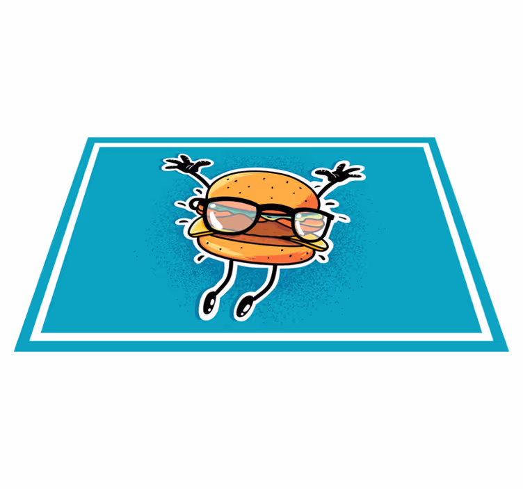 Individuais de mesa originais Cartoon de pichação de hambúrguer d - TenStickers