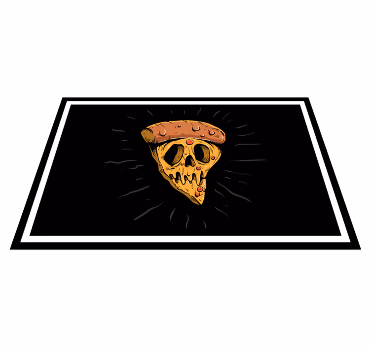 Individuais de mesa originais Pizza caveira estilo graffiti - TenStickers