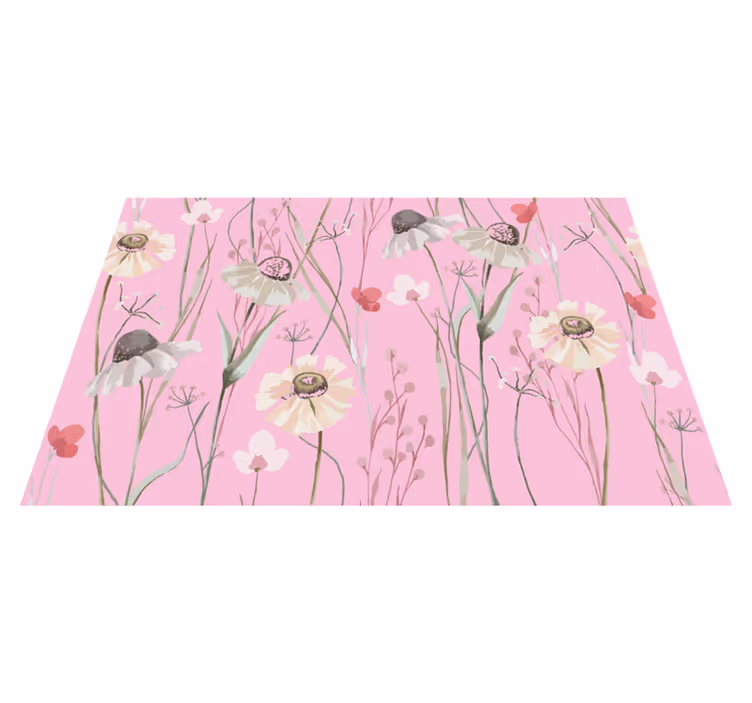 Individuais de mesa originais estampa floral rosa - TenStickers