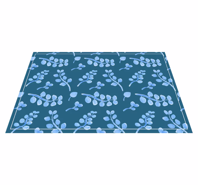 Individuais de mesa originais Pétalas azuis claras com fundo azul - TenStickers