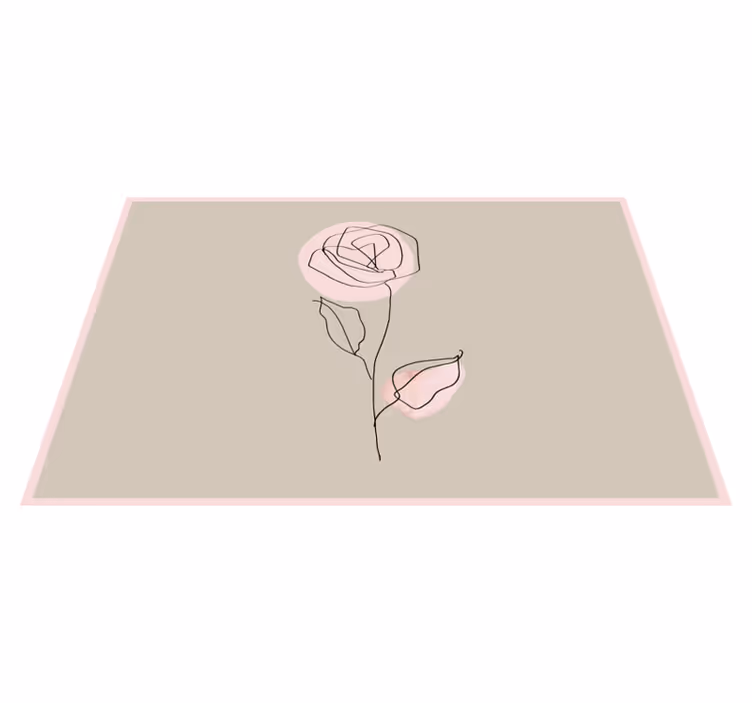 Individuais de mesa modernos contorno de rosa elegante - TenStickers