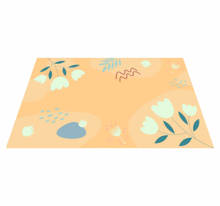 Individuais de mesa originais padrão floral abstrato - TenStickers