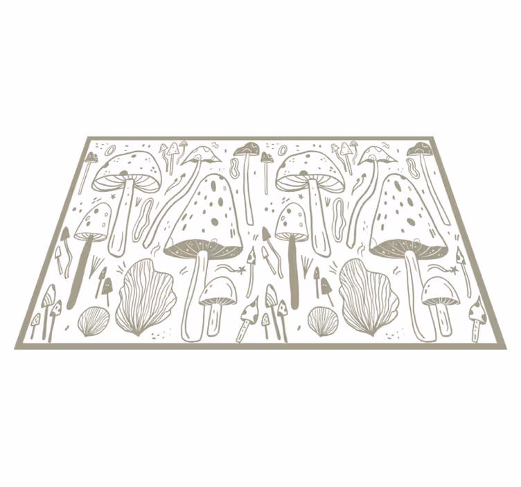 Individuais de mesa originais elementos naturais de cogumelo - TenStickers