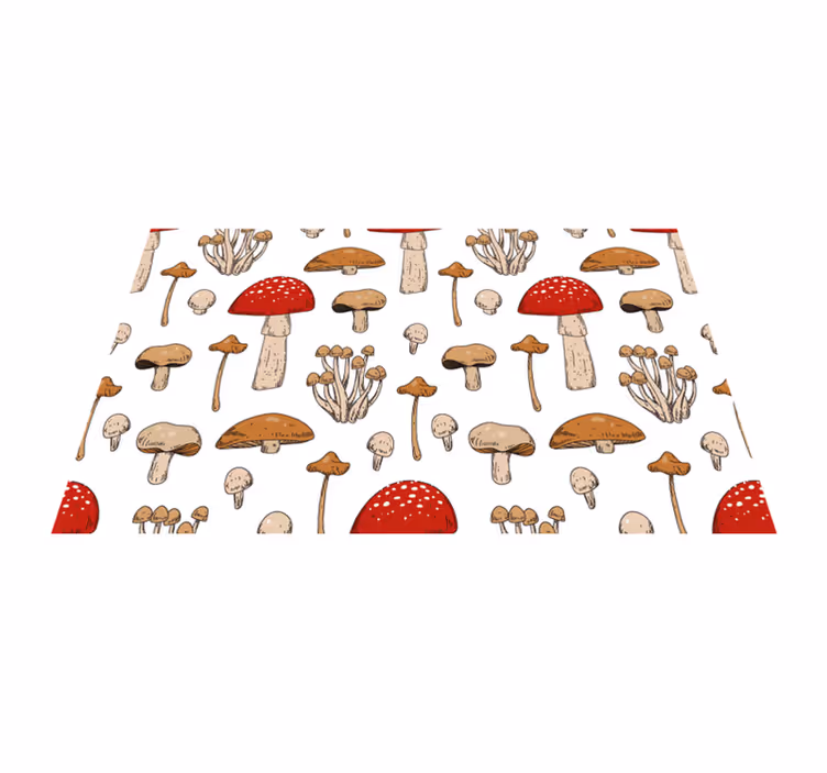 Individuais de mesa originais com padrão de cogumelos - TenStickers