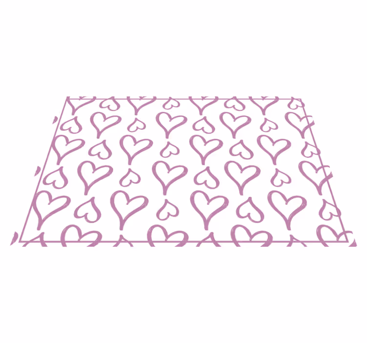 Individuais de mesa originais padrão coração charmoso - TenStickers