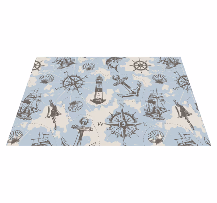 Individuais de mesa modernos com estampa náutica - TenStickers