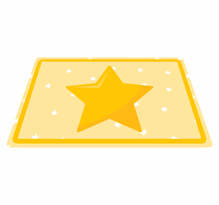 Individuais de mesa infantis em forma de estrela colorida - TenStickers