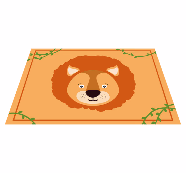 Individuais de mesa infantis cabeça de leão fofa - TenStickers