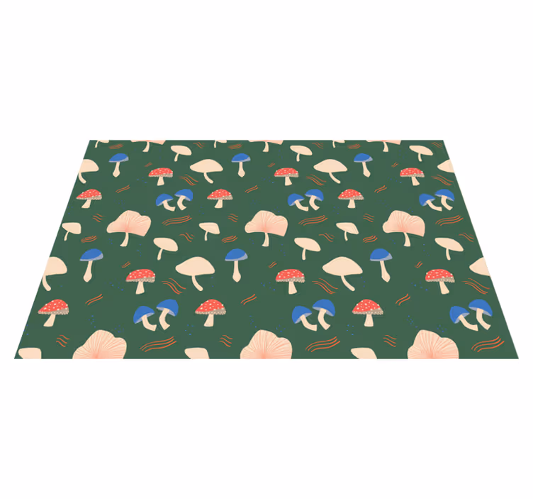 Individuais de mesa originais estampa de cogumelos vivos - TenStickers