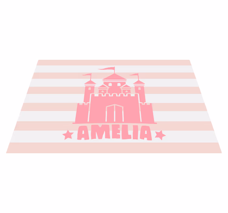 Individuais de mesa infantis castelo com bandeiras - TenStickers