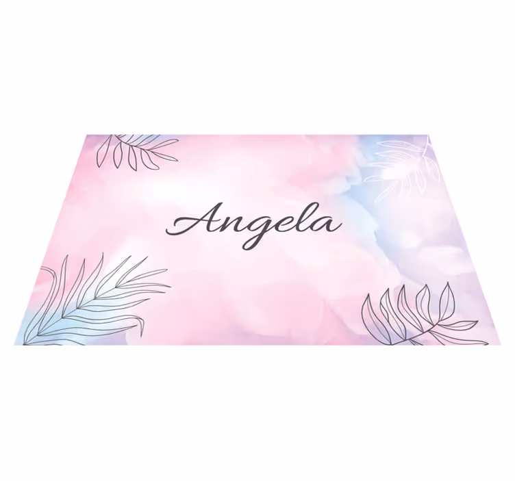 Individuais de mesa com nome Arte vintage rosa claro - TenStickers
