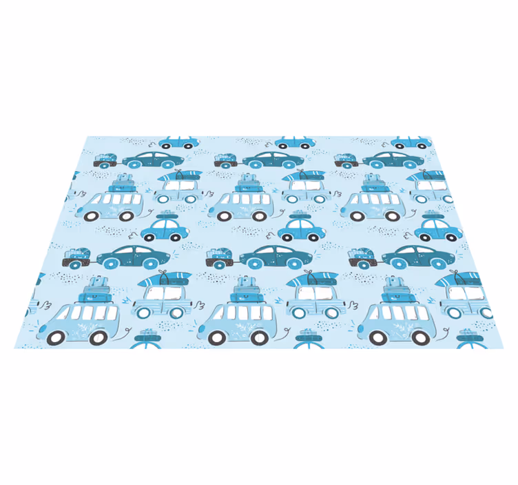 Individuais de mesa infantis carros com bagagem - TenStickers
