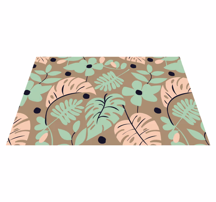 Individuais de mesa modernos com fundo de padrão botânico - TenStickers