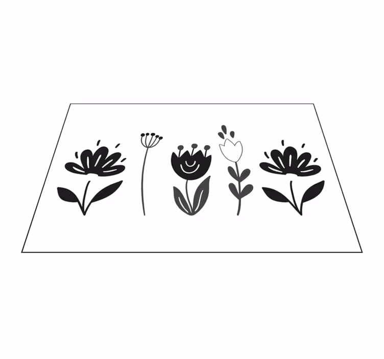 Individuais de mesa originais arte floral lineares - TenStickers