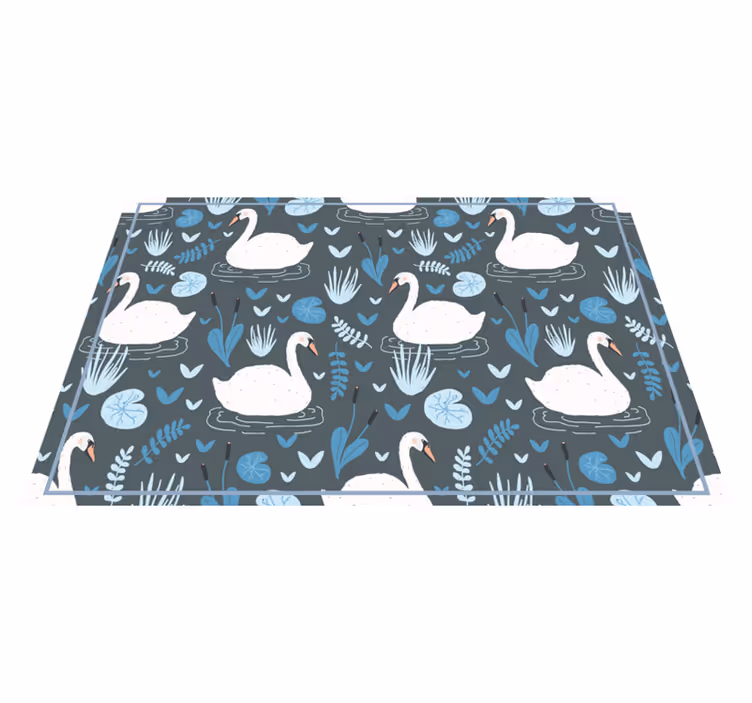 Individuais de mesa originais com padrão de cisne - TenStickers