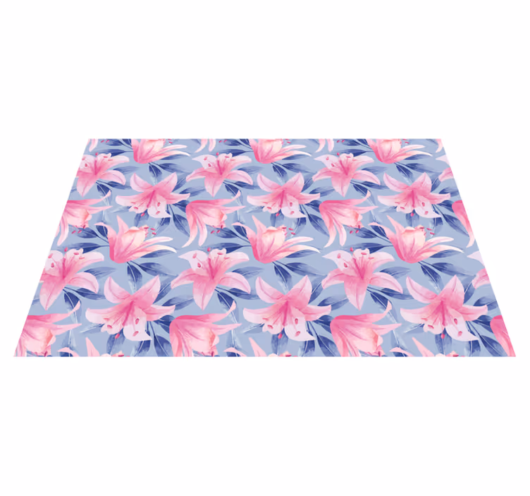 Individuais de mesa originais estampa lírio rosa floral - TenStickers