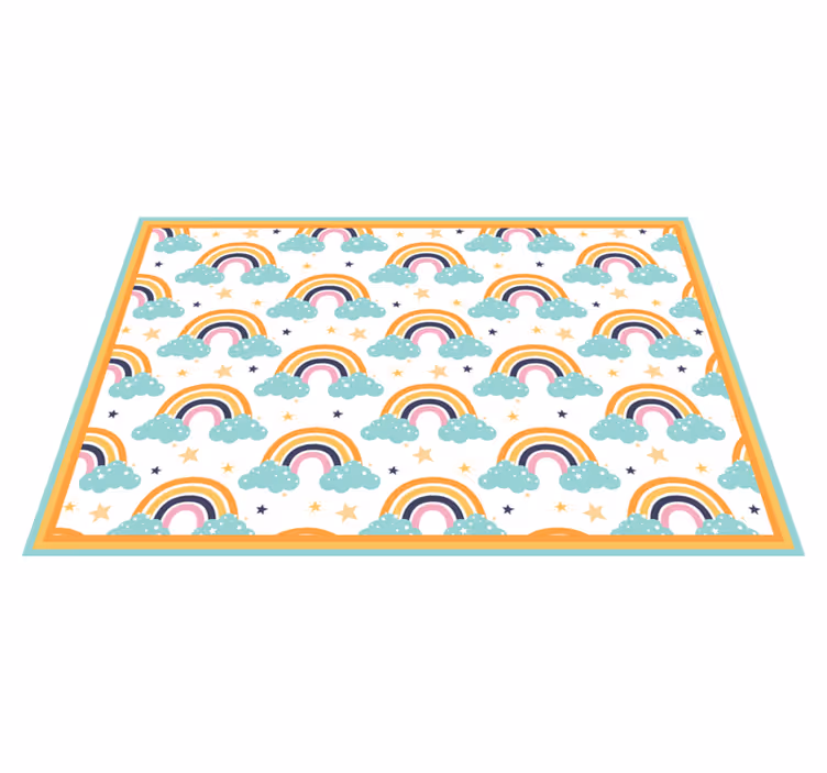 Individuais de mesa infantis nuvem colorida arco-Íris - TenStickers