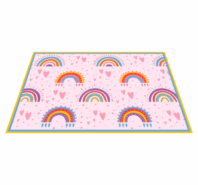 Individuais de mesa infantis com motivos arco-íris vibrantes - TenStickers