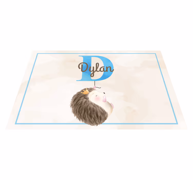 Individuais de mesa infantis com design de ouriço fofo - TenStickers