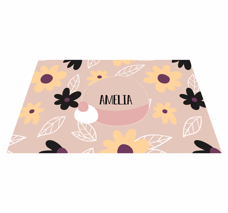 Individuais de mesa infantis estampa botânica personalizada - TenStickers