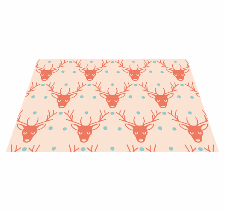 Individuais de mesa de natal com padrão de rena - TenStickers
