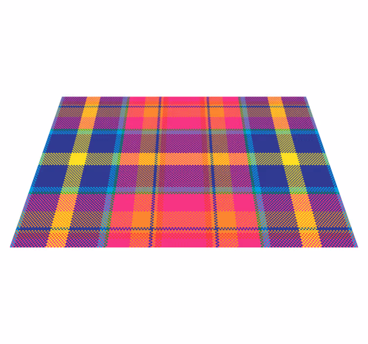 Individuais de mesa de texturas padrão xadrez colorido - TenStickers