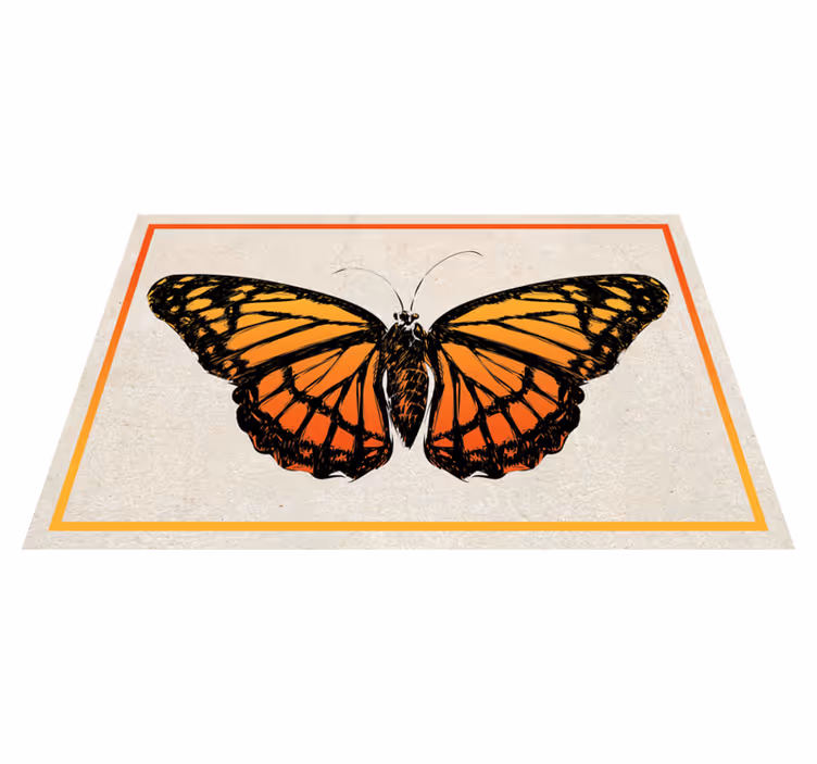 Individuais de mesa originais borboleta monarca laranja - TenStickers
