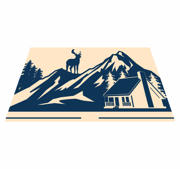 Individuais de mesa originais paisagem das grandes montanhas - TenStickers