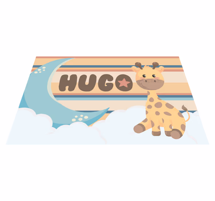 Individuais de mesa infantis com figura de girafa adorável - TenStickers