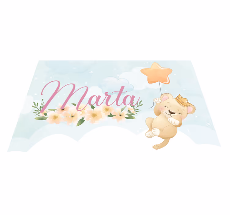 Individuais de mesa infantis leão fofo com balão - TenStickers