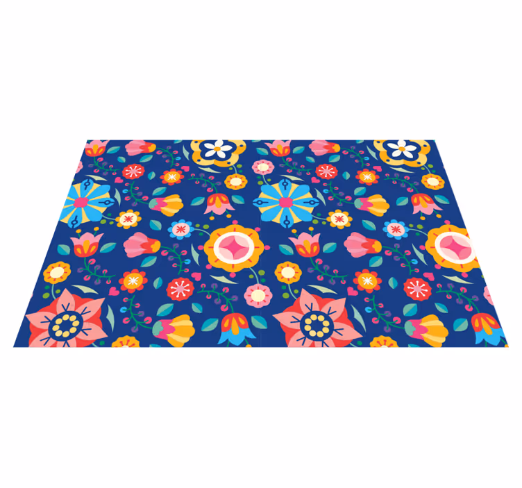 Individuais de mesa originais conceito floral vibrante - TenStickers