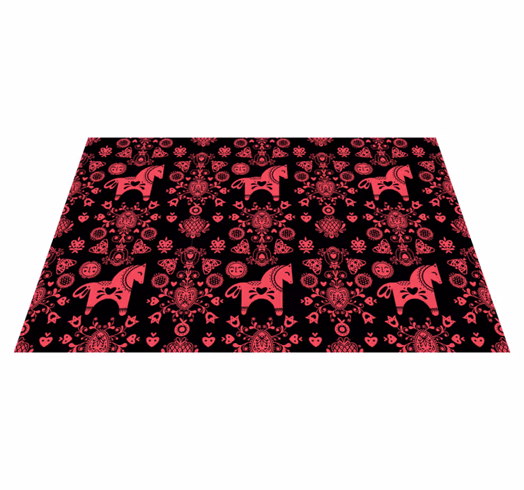 Individuais de mesa originais padrão de cavalo brincalhão - TenStickers