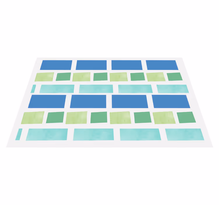 Individuais de mesa modernos padrão retângulos coloridos - TenStickers