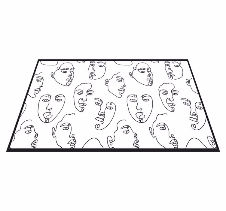 Individuais de mesa modernos com linhas de rosto abstratas - TenStickers