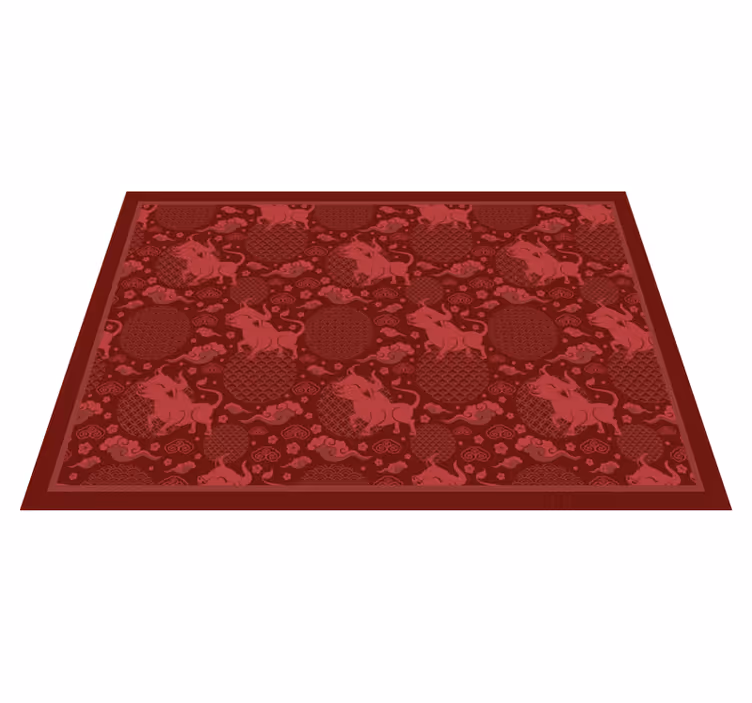 Individuais de mesa originais padrão charmoso de touro - TenStickers