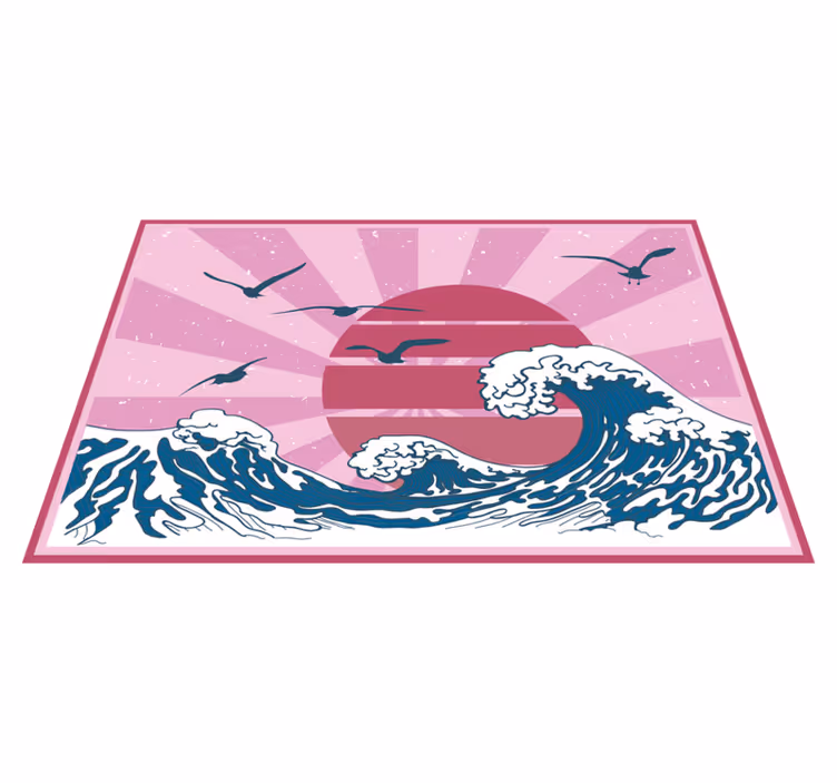 Individuais de mesa modernos ondas e sol - TenStickers