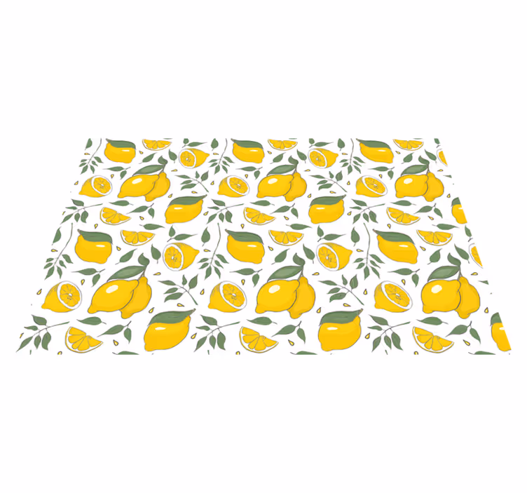 Individuais de mesa originais com estampa de limão vibrante - TenStickers